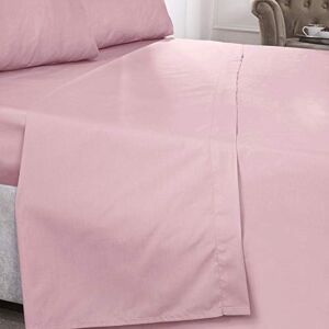 Emma Barclay 180 Thread Count Percale Flat Sheet in Pink King Bed Emma Barclay 180 Thread Count Percale Flat Sheet in Pink King Bed