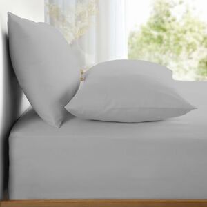 Appletree Silver King Fitted Sheet (152 x 200 x 28cm) Plain Bedding Light Grey King Bed Sheet Soft & Luxury 100% Cotton Silver Bed Sheet Light Grey Fitted Sheet Appletree Silver King Fitted Sheet (152 x 200 x 28cm) Plain Bedding Light Grey King Bed Sheet Soft & Luxury 100% Cotton Silver Bed Sheet Light Grey Fitted Sheet