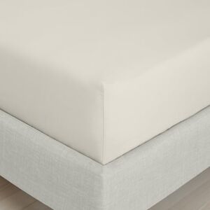 Bianca 200 Thread Count Cotton Percale Super King Extra Deep Fitted Sheet Natural Bianca 200 Thread Count Cotton Percale Super King Extra Deep Fitted Sheet Natural