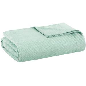 Madison Park Soft Certified 100% Egyptian Cotton Breathable Cozy Blanket, Premium Waffle Knit Classic Design, Luxury All Season Lightweight Cover for Bed, Couch and Sofa, Seafoam Full/Queen(90"x90") Madison Park Soft Certified 100% Egyptian Cotton Breathable Cozy Blanket, Premium Waffle Knit Classic Design, Luxury All Season Lightweight Cover for Bed, Couch and Sofa, Seafoam Full/Queen(90"x90")