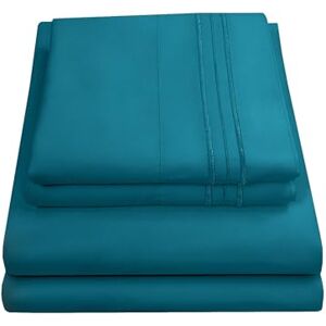 Sweet Home Collection Queen Microfiber Bedding Set - Teal - Luxury Microfiber Sheets Sweet Home Collection Queen Microfiber Bedding Set - Teal - Luxury Microfiber Sheets