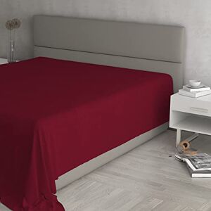 Italian Bed Linen MAX COLOR Top Sheet, 100% Cotton, Plain Colour, Bordeaux, Maxi Double 270 x 300 cm Italian Bed Linen MAX COLOR Top Sheet, 100% Cotton, Plain Colour, Bordeaux, Maxi Double 270 x 300 cm