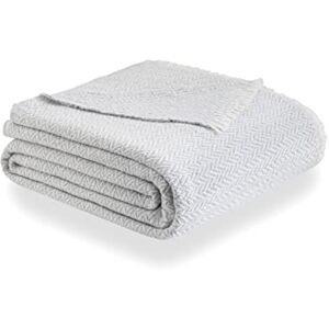 Todocama Extra Soft Cotton Blanket, Four Seasons, Multipurpose Sofa Quilt, Plaid for Bed, Foulard Blanket, Bed Cover, Sofa Cover, PRCMAMSGRCL, Light Grey, 230 x 240 cm Todocama Extra Soft Cotton Blanket, Four Seasons, Multipurpose Sofa Quilt, Plaid for Bed, Foulard Blanket, Bed Cover, Sofa Cover, PRCMAMSGRCL, Light Grey, 230 x 240 cm