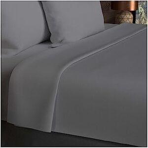Soleil d'ocre , Plain Cotton Flat Sheet, 57 Thread Count, 260 x 300 cm, Grey Soleil d'ocre , Plain Cotton Flat Sheet, 57 Thread Count, 260 x 300 cm, Grey