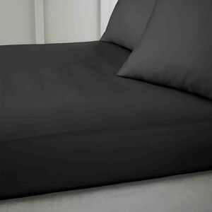 Bianca 400 Thread Count Cotton Sateen King Fitted Sheet Black Bianca 400 Thread Count Cotton Sateen King Fitted Sheet Black
