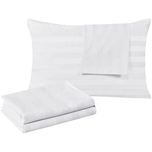 Shunjie.Home 100% Egyptian Cotton Pillow Protectors Set of 2,400 Thread Count Sateen Weave Cooling Pillowcase, Easy Care Zippered Style Pillow Covers (Stripe-White, King) Shunjie.Home 100% Egyptian Cotton Pillow Protectors Set of 2,400 Thread Count Sateen Weave Cooling Pillowcase, Easy Care Zippered Style Pillow Covers (Stripe-White, King)