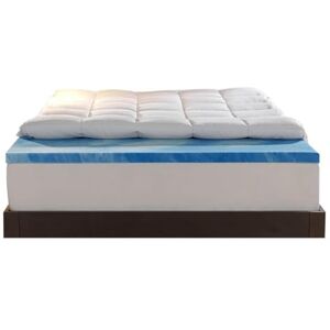 Sleep Innovations 4Inch Dual Layer Mattress Topper. 10year limited warranty. Made in the USA. Cal King Size Sleep Innovations 4Inch Dual Layer Mattress Topper. 10year limited warranty. Made in the USA. Cal King Size