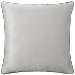 furn. Paoletti Meridian Velvet Piped Polyester Filled Cushion, Dove/Charcoal furn. Paoletti Meridian Velvet Piped Polyester Filled Cushion, Dove/Charcoal
