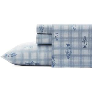 Eddie Bauer Queen Sheets, Cotton Percale Bedding Set, Crisp & Cool Home Decor (Methow Plaid Blue, Queen) Eddie Bauer Queen Sheets, Cotton Percale Bedding Set, Crisp & Cool Home Decor (Methow Plaid Blue, Queen)