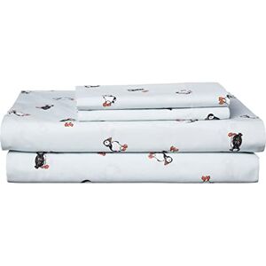 Poppy & Fritz Queen Sheets, Cotton Percale Bedding Set, Crisp & Cool, Lightweight Home Decor (Puffin Paradise, Queen) Poppy & Fritz Queen Sheets, Cotton Percale Bedding Set, Crisp & Cool, Lightweight Home Decor (Puffin Paradise, Queen)