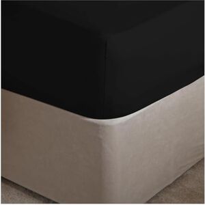 GC GAVENO CAVAILIA Easy Care Percale Extra Deep Fitted, Luxury Soft & Cosy Non Iron Thick Polycotton Bed Sheets, Black, Double GC GAVENO CAVAILIA Easy Care Percale Extra Deep Fitted, Luxury Soft & Cosy Non Iron Thick Polycotton Bed Sheets, Black, Double