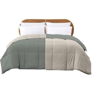 Modern Threads Down Alternative Microfiber Quilted Reversible Comforter & Duvet Insert Soft, Comfortable Alternative To Goose Down Bedding For All Seasons Seafoam/Almond Twin Modern Threads Down Alternative Microfiber Quilted Reversible Comforter & Duvet Insert Soft, Comfortable Alternative To Goose Down Bedding For All Seasons Seafoam/Almond Twin