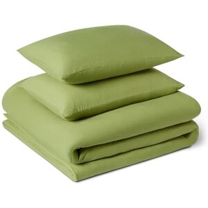 Amazon Basics 3-Piece Brushed Microfibre Bedding Set, Extra Soft with Natural Texture, King size, Duvet Cover 225 x 220 cm & 2 Pillowcases 50 x 80 cm, Green Amazon Basics 3-Piece Brushed Microfibre Bedding Set, Extra Soft with Natural Texture, King size, Duvet Cover 225 x 220 cm & 2 Pillowcases 50 x 80 cm, Green