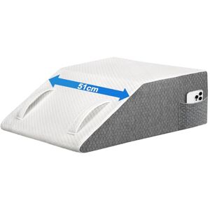 Alyvisun Leg Elevating Pillow for Knee, Hip, Back, Neck Pain Relief – 25D Foam Bed Wedge Support Designed for Post-Surgery Recovery, Sleep, Rest, Reading, Varicose Veins and Blood Circulation Alyvisun Leg Elevating Pillow for Knee, Hip, Back, Neck Pain Relief – 25D Foam Bed Wedge Support Designed for Post-Surgery Recovery, Sleep, Rest, Reading, Varicose Veins and Blood Circulation