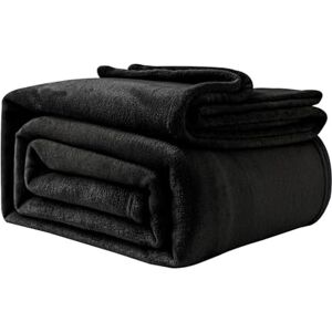 Good Nite Fleece Blanket Fluffy Blankets 150x200cm Throws For Sofas Soft Large Blankets and Throws for Adults Warm Machine Washable (Black, Double) Good Nite Fleece Blanket Fluffy Blankets 150x200cm Throws For Sofas Soft Large Blankets and Throws for Adults Warm Machine Washable (Black, Double)
