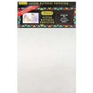 Regency Royal Waterproof Double Bed Fitted Mattress Protector, 135 x 190 cm, White Hygienic, Non-Allergenic, Dustproof, 100% Virgin Polyethylene, Machine Washable Regency Royal Waterproof Double Bed Fitted Mattress Protector, 135 x 190 cm, White Hygienic, Non-Allergenic, Dustproof, 100% Virgin Polyethylene, Machine Washable