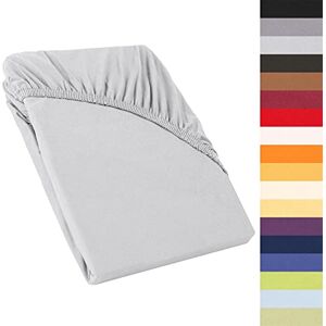 CelinaTex Perla Box Spring Bed Water Bed Topper Fitted Sheet 120 x 200-130 x 200 cm Silver Grey Jersey Mako Cotton 160 g/m² Bed Sheet CelinaTex Perla Box Spring Bed Water Bed Topper Fitted Sheet 120 x 200-130 x 200 cm Silver Grey Jersey Mako Cotton 160 g/m² Bed Sheet