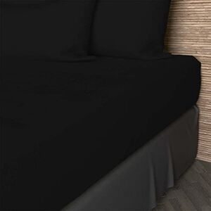 Soleil d'ocre , Fitted Sheet, Cotton, 57 Threads, Black, 140 x 190 cm Soleil d'ocre , Fitted Sheet, Cotton, 57 Threads, Black, 140 x 190 cm