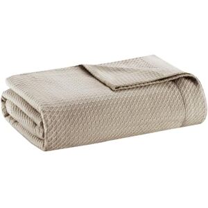 Madison Park Soft Certified 100% Egyptian Cotton Breathable Cozy Blanket, Premium Waffle Knit Classic Design, Luxury All Season Lightweight Cover for Bed, Couch and Sofa, Khaki Twin(66"x90") Madison Park Soft Certified 100% Egyptian Cotton Breathable Cozy Blanket, Premium Waffle Knit Classic Design, Luxury All Season Lightweight Cover for Bed, Couch and Sofa, Khaki Twin(66"x90")