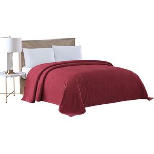 Beatrice Home Fashions Chenille Bedspread - Queen - Cotton - Burgundy Beatrice Home Fashions Chenille Bedspread - Queen - Cotton - Burgundy