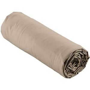 Douceur d'Intérieur , Percale Sand Percale Fitted Sheet 90 x 190 cm 100% Cotton Percale Douceur d'Intérieur , Percale Sand Percale Fitted Sheet 90 x 190 cm 100% Cotton Percale