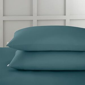 Bianca 400 Thread Count Cotton Sateen Standard Pillowcase Pair Teal Green Bianca 400 Thread Count Cotton Sateen Standard Pillowcase Pair Teal Green
