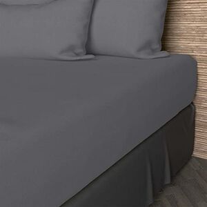 Soleil d'ocre , Fitted Sheet, Cotton, 57 Threads, Grey, 140 x 190 cm Soleil d'ocre , Fitted Sheet, Cotton, 57 Threads, Grey, 140 x 190 cm