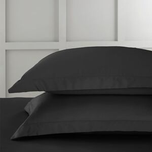 Bianca 400 Thread Count Cotton Sateen Oxford Pillowcase Pair Black Bianca 400 Thread Count Cotton Sateen Oxford Pillowcase Pair Black
