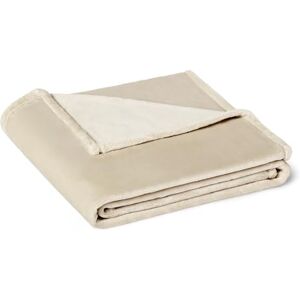 Amazon Basics Soft Fluffy Fleece Throw Blanket, Lightweight Cozy Blanket for Couch & Sofa, 127 x 152 cm, Beige Amazon Basics Soft Fluffy Fleece Throw Blanket, Lightweight Cozy Blanket for Couch & Sofa, 127 x 152 cm, Beige