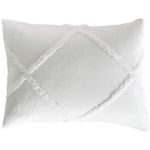 Peri Home Chenille Lattice 100% Cotton Solid Color Pillow Sham, Standard Size, 20W x 26L, White Peri Home Chenille Lattice 100% Cotton Solid Color Pillow Sham, Standard Size, 20W x 26L, White