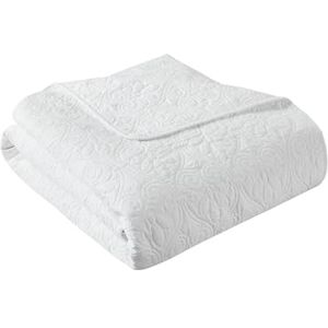 Madison Park Luxe Quilted Throw Blanket - Damask Stitching Design - Throw Blanket Madison Park Luxe Quilted Throw Blanket - Damask Stitching Design - Throw Blanket