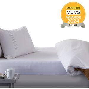 Hippychick Waterproof Fitted Mattress Protector, Cotton, Single Euro Size 90 x 200 cm Hippychick Waterproof Fitted Mattress Protector, Cotton, Single Euro Size 90 x 200 cm