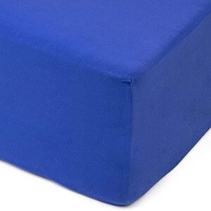 Amago Fitted Sheet, 50 cm Pocket, 100 Percent Cotton, 160 x 200 cm Blue Amago Fitted Sheet, 50 cm Pocket, 100 Percent Cotton, 160 x 200 cm Blue