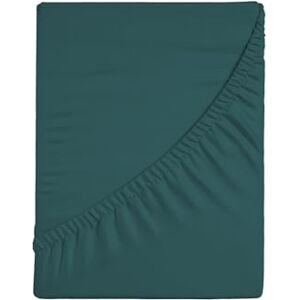 zer0bed , Fitted Sheet with Corners, Plain Colour, 100% Cotton, 30 cm Maxi Angle, 1 and a Quarter, Teal, 130 x 200 cm zer0bed , Fitted Sheet with Corners, Plain Colour, 100% Cotton, 30 cm Maxi Angle, 1 and a Quarter, Teal, 130 x 200 cm