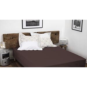 Home Linge Passion 100% Cotton Fitted Sheet – 57 Thread Count – Size 160 x 200 cm – Chocolate – 35 cm Deep Weave – Soft, Breathable, Washable Home Linge Passion 100% Cotton Fitted Sheet – 57 Thread Count – Size 160 x 200 cm – Chocolate – 35 cm Deep Weave – Soft, Breathable, Washable