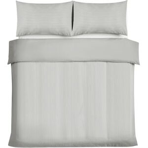 Good Nite Single Duvet Cover Sets Satin Stripe Brushed Microfiber Bedding Set 3 PCS with Pillowcases Ultra Soft with Corner Straps(Light Gray, Single) Good Nite Single Duvet Cover Sets Satin Stripe Brushed Microfiber Bedding Set 3 PCS with Pillowcases Ultra Soft with Corner Straps(Light Gray, Single)