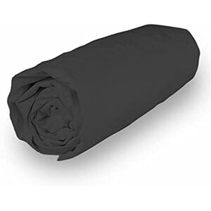 Soleil d'ocre Percale Fitted Sheet, Cotton, Anthracite, 90 x 190 cm Soleil d'ocre Percale Fitted Sheet, Cotton, Anthracite, 90 x 190 cm