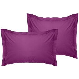 Nuit Des Rêves Luxurious Oxford Pillowcase Set (2 Pieces), Purple, 80 x 80 + 5 cm, 100% Cotton Ranforce, 155 Thread Count Envelope Closure, Machine Washable at 30°C Nuit Des Rêves Luxurious Oxford Pillowcase Set (2 Pieces), Purple, 80 x 80 + 5 cm, 100% Cotton Ranforce, 155 Thread Count Envelope Closure, Machine Washable at 30°C