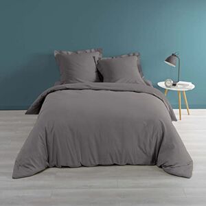 Hugo Model Duvet Cover - 260x240cm - Anthracite - Cotton Percale - Bedding Hugo Model Duvet Cover - 260x240cm - Anthracite - Cotton Percale - Bedding