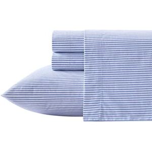 Poppy & Fritz Twin Sheet Set, Cotton Percale Bedding Set, Crisp & Cool, Stylish Home Decor (Oxford Stripe Blue, Twin) Poppy & Fritz Twin Sheet Set, Cotton Percale Bedding Set, Crisp & Cool, Stylish Home Decor (Oxford Stripe Blue, Twin)