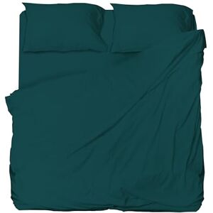 hermet Microfibre Double Bed Sheet Set, Teal, Complete Bed, Top Sheet, Fitted Sheet, Pair of Pillowcases, Winner hermet Microfibre Double Bed Sheet Set, Teal, Complete Bed, Top Sheet, Fitted Sheet, Pair of Pillowcases, Winner