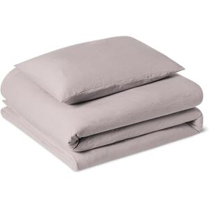 Amazon Basics 2-Piece Brushed Microfibre Bedding Set, Extra Soft, Relaxed Lived-In Look with Natural Creases, No Ironing Required, Single size, Duvet Cover 135x200 cm & 1 Pillowcase 50 x 80 cm, Purple Amazon Basics 2-Piece Brushed Microfibre Bedding Set, Extra Soft, Relaxed Lived-In Look with Natural Creases, No Ironing Required, Single size, Duvet Cover 135x200 cm & 1 Pillowcase 50 x 80 cm, Purple
