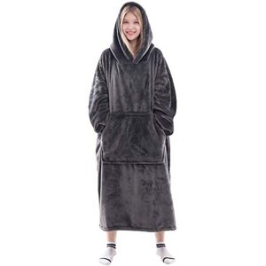Waitu Wearable Blanket Snuggle Hoody Blanket for Adult and Child, Super Warm and Cozy Blanket Hoodie for Women and Men, Fleece Blanket with Sleeves and Giant Pocket Dark Gray Waitu Wearable Blanket Snuggle Hoody Blanket for Adult and Child, Super Warm and Cozy Blanket Hoodie for Women and Men, Fleece Blanket with Sleeves and Giant Pocket Dark Gray