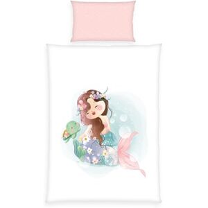 Herding Babybest Mermaid Bed Linen, Pillowcase Approx. 40 x 60 cm, Duvet Cover Approx. 100 x 135 cm, with Practical Button Placket, 100% Cotton Herding Babybest Mermaid Bed Linen, Pillowcase Approx. 40 x 60 cm, Duvet Cover Approx. 100 x 135 cm, with Practical Button Placket, 100% Cotton