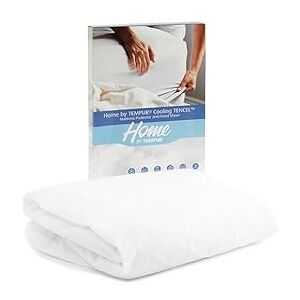 TEMPUR , Home BY ® Thermoregulating Mattress Protector, Euro King 160 x 200cm, 2 in 1 Mattress Protector and Fitted Sheet, Cooling Tencel, White TEMPUR , Home BY ® Thermoregulating Mattress Protector, Euro King 160 x 200cm, 2 in 1 Mattress Protector and Fitted Sheet, Cooling Tencel, White