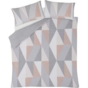 Sleepdown Geometric Teddy Fleece Thermal Warm Cosy Super Soft Duvet Cover Quilt Bedding Set with Pillow Case Blush Pink Single (135 cm x 200 cm) Sleepdown Geometric Teddy Fleece Thermal Warm Cosy Super Soft Duvet Cover Quilt Bedding Set with Pillow Case Blush Pink Single (135 cm x 200 cm)