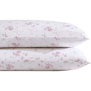 Laura Ashley Home Sateen Collection 2pc Pillowcase Set 100% Cotton, Silky Smooth & Luminous Sheen, Wrinkle-Resistant Bedding, Garden Muse Pink, Standard Laura Ashley Home Sateen Collection 2pc Pillowcase Set 100% Cotton, Silky Smooth & Luminous Sheen, Wrinkle-Resistant Bedding, Garden Muse Pink, Standard