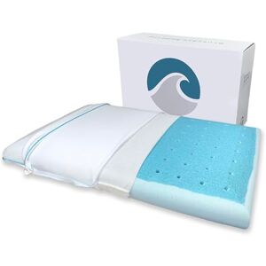 Bluewave Bedding Super Slim CarbonBlue Max Cool Gel Memory Foam Pillow - Thin, Flat Design with Advanced Cooling Bluewave Bedding Super Slim CarbonBlue Max Cool Gel Memory Foam Pillow - Thin, Flat Design with Advanced Cooling