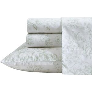 Laura Ashley Queen Sheets, Cotton Percale Bedding Set, Lightweight & Breathable Home Decor (Toile Delight Green, Queen) Laura Ashley Queen Sheets, Cotton Percale Bedding Set, Lightweight & Breathable Home Decor (Toile Delight Green, Queen)