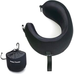 C CUSHION LAB Cushion Lab Extra Support Travel Pillow, Award-Winning Patented Ergonomic Design for Chin & Neck Support Memory Foam Neck Pillow, Compact Airplane Pillow for Traveling, Flight, Car (Black, Medium) C CUSHION LAB Cushion Lab Extra Support Travel Pillow, Award-Winning Patented Ergonomic Design for Chin & Neck Support Memory Foam Neck Pillow, Compact Airplane Pillow for Traveling, Flight, Car (Black, Medium)